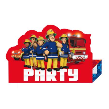 Feuerwehrmann Sam Party Einladungen